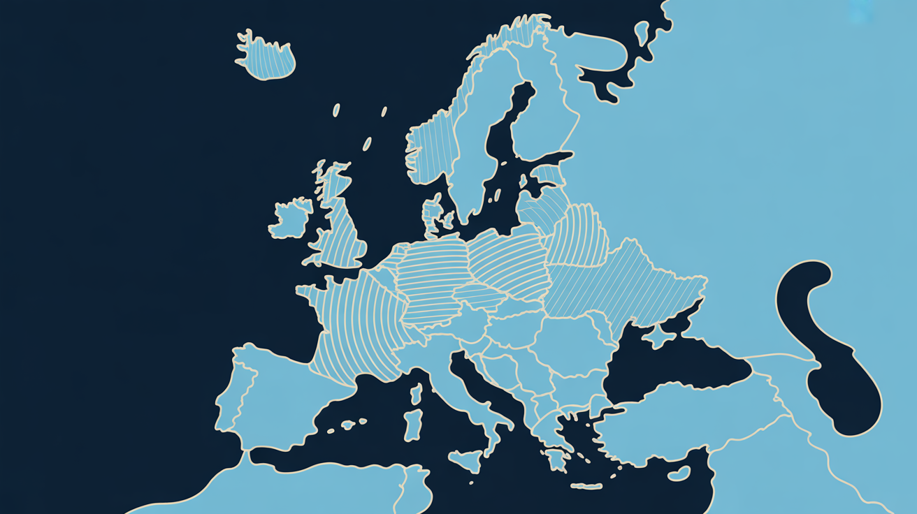 Illustration Europe pour l'examen civique - L'Union européenne : institutions européennes, euro, citoyenneté européenne, traités, symboles de l'UE.